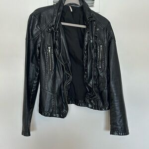 GARAGE SALE
Free People Black Leather Jacket Size 10